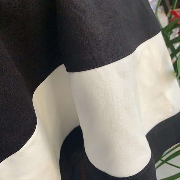 𝅺LOVE…ADY Black Dress with White Detail Fit and Flare Dress Small - Picture 3 of 3